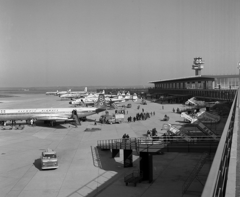 1960, view on the Fiumicino's runway